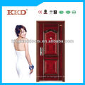 Двойная дверь лист дизайн стали безопасности дверь с окно верхнего KKDFB-8010 из Китай Top 10 марки